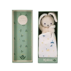 Kaloo Doudou Lapin Carre Douceur Blanc Delicat^ Doudou Bio