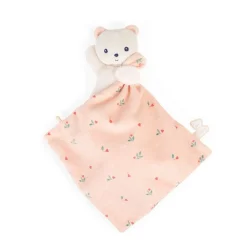 Kaloo Doudou Ours Carre Douceur Feuilles D'Amour^ Doudou Rose
