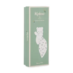 Kaloo Doudou Ours Carre Douceur Feuilles D'Amour^ Doudou Rose