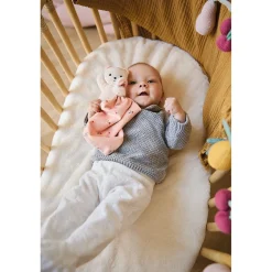 Kaloo Doudou Ours Carre Douceur Feuilles D'Amour^ Doudou Rose