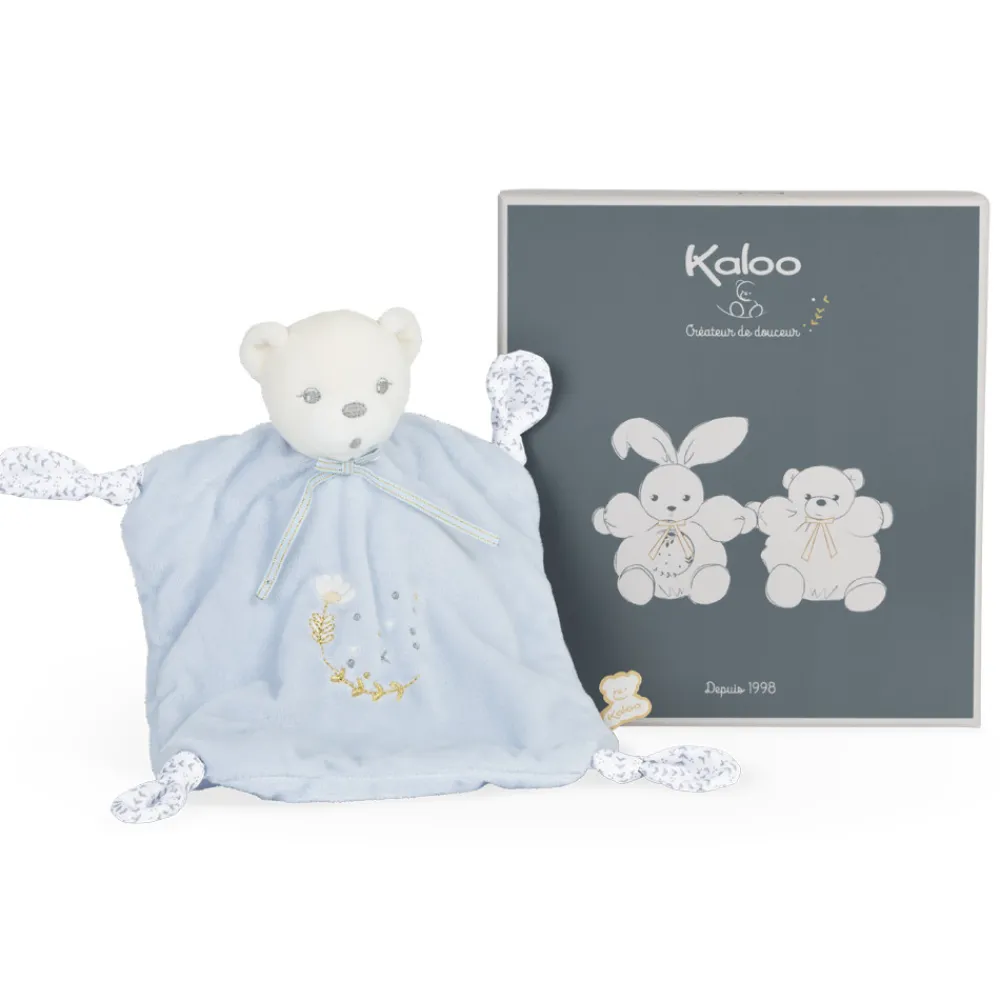 Kaloo Doudou Ourson 4 Noeuds Bleu^ Doudou Bleu