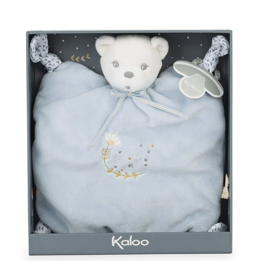 Kaloo Doudou Ourson 4 Noeuds Bleu^ Doudou Bleu