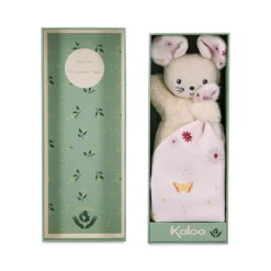 Kaloo Doudou Souris Carre Douceur Jolie Marguerite^ Doudou Rose
