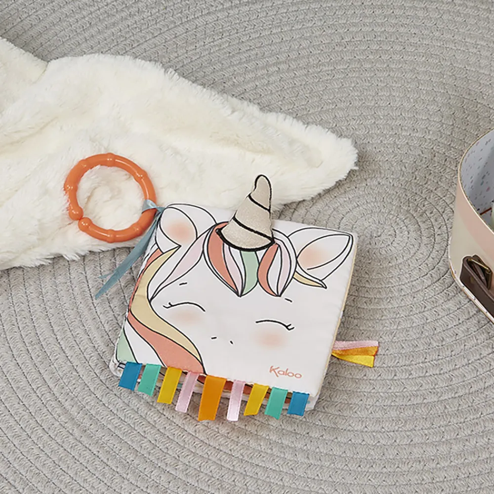 Kaloo Livre D'Éveil "La Licorne Joyeuse"^ Livres En Tissu